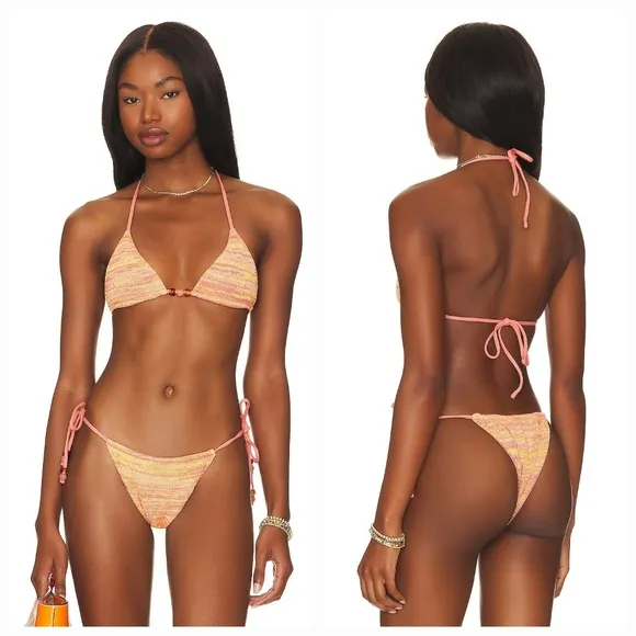 VDM Lunar Reversible Bikini Top in Sunrise - Image 2