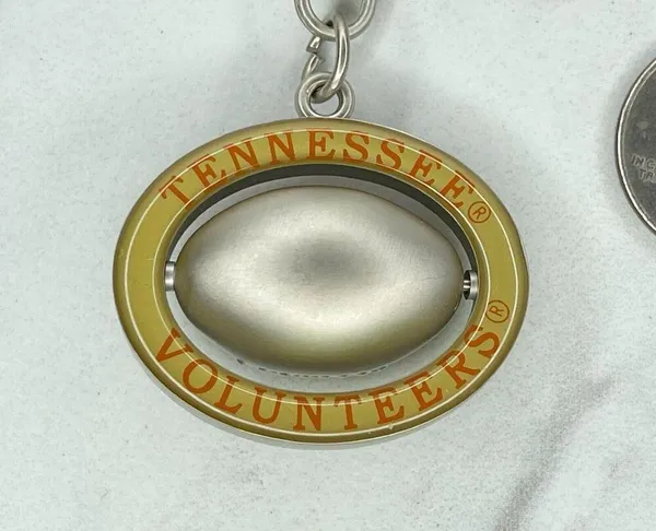 Bacon & Co Tennessee Volunteers Spinning Football Keychain Keyring - Image 3
