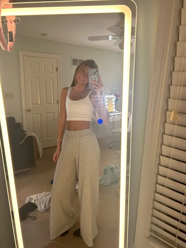 Wide legged sweatpants Tan Size XS - Image 2