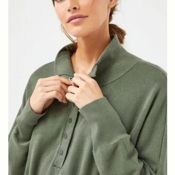 Anthropologie Daily Practice Moss Green Knit Dress Size Small - Image 2
