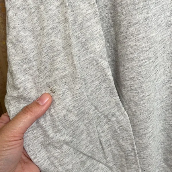 PINK Victorias Secret campus gray long sleeve, black logo, size M - Image 4