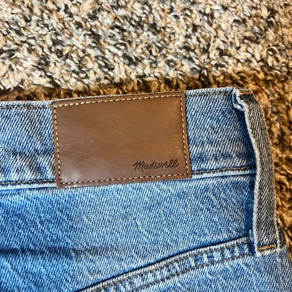 Madewell The Perfect Vintage Jean Light Wash Frayed Hem Cropped Bootcut‎ Size 24 - Image 9