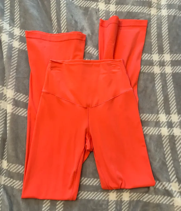 Aerie Coral Pink Flare Leggings - Image 2
