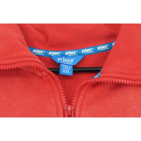 Prince Red Quarter Zip‎ Collared Sweatshirt Women's Cropped Casual Sporty - Image 5