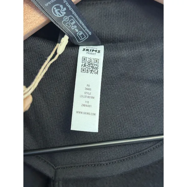 SKIMS NWT Boyfriend Fleece Oversized Trench Coat - Onyx XS - Image 11