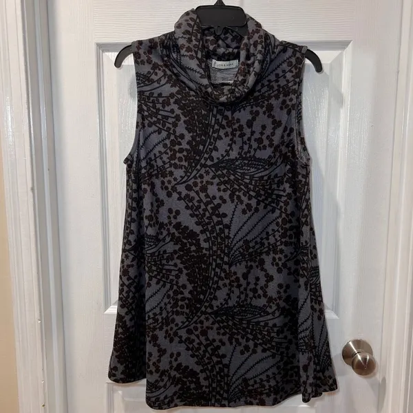 Sleeveless Cowl‎ Neck Floral Print Swing Dress A-Line Coquette Career Womens S - Image 4