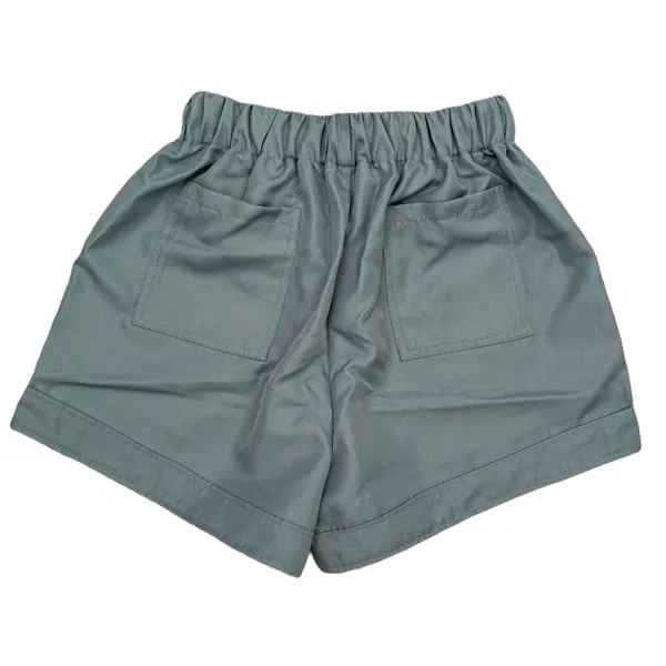 Zenana Blue Gray Drawstring Shorts Size X-Large - Image 5