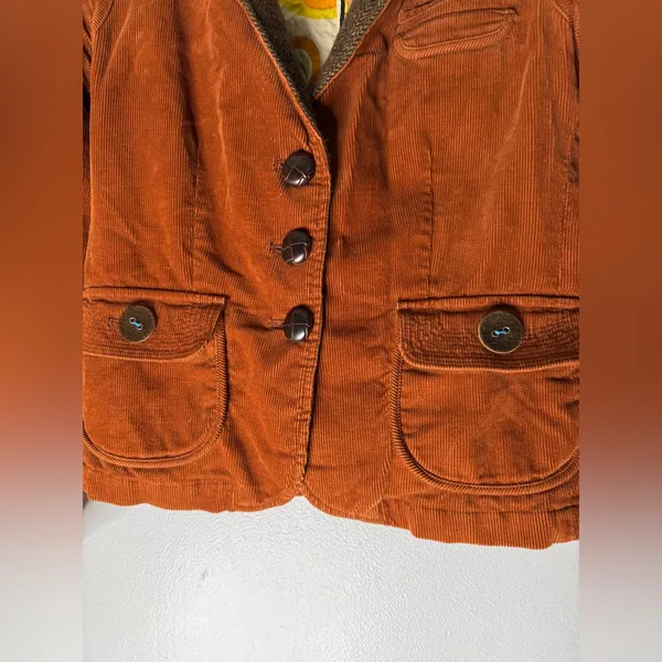 Trovata Brown Corduroy‎ Blazer Size Small 3 Button - Image 3