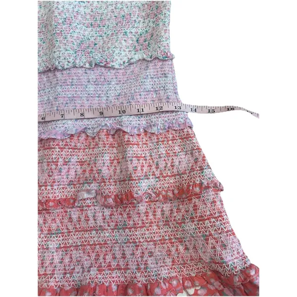 LoveShackFancy Ensley Smocked Embroidered Floral Printed Mini Dress S Fairycore - Image 10