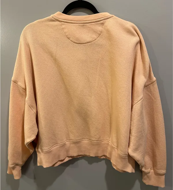 American Eagle Henley Oversized Pullover Sunset Orange - Image 2