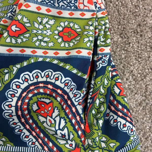Gretchen Scott Paisley Park Dress XS‎ Square Neck Boho Midi Resort Preppy Artsy - Image 12
