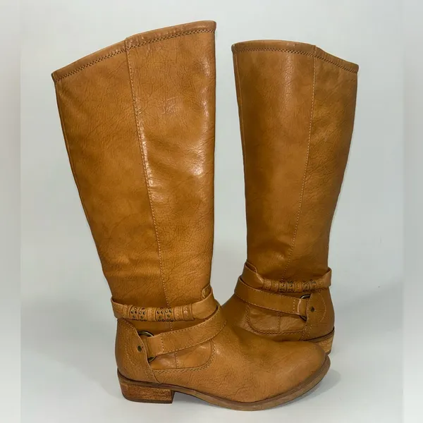 Bare Traps Women's Tan Leather Knee-High Boots - Image 2