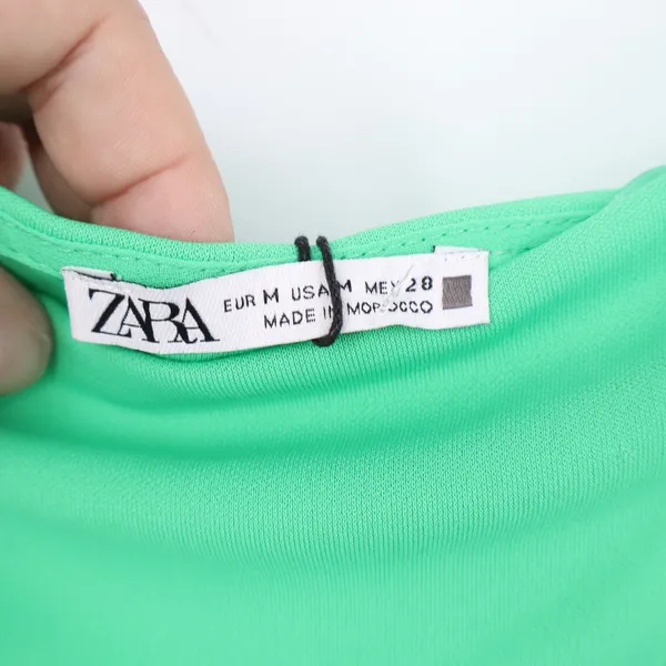 Zara Mint Green Cutout Midi Dress Spaghetti Strap Ring Detail M - Image 3