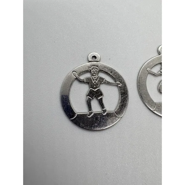 Vintage Forstner‎ Lot of 2 Boy Girl Charm Pendant Sterling 925 Silver 1960s 5.2g - Image 4