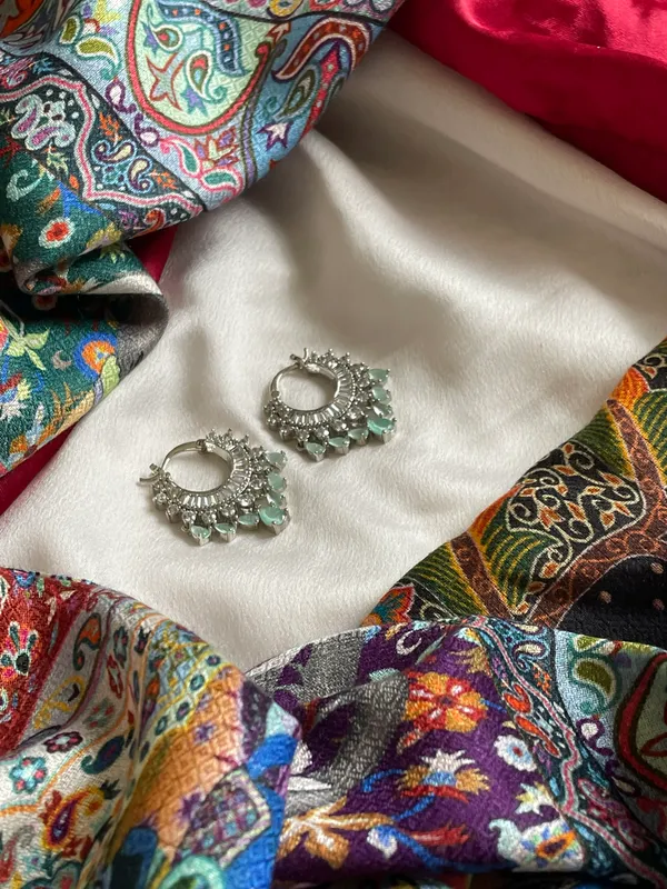 Turquoise & Silver Earrings - Image 3