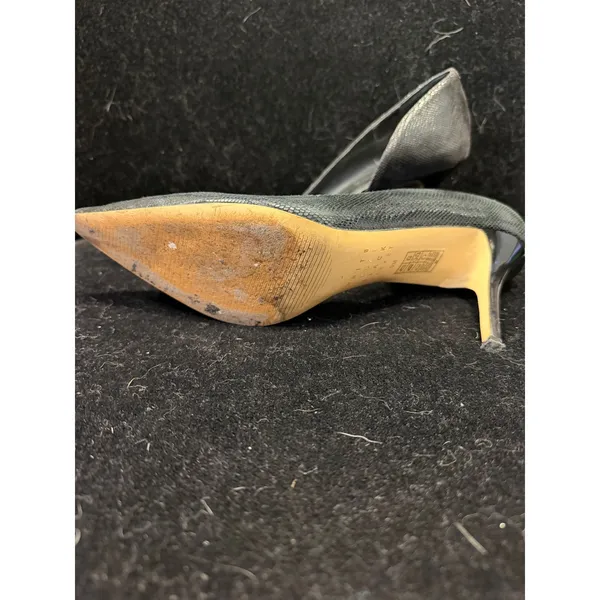 White House Black Market Grey Snakeskin d'Orsay Pointed‎ Toe Pumps Heels Size 8M - Image 7