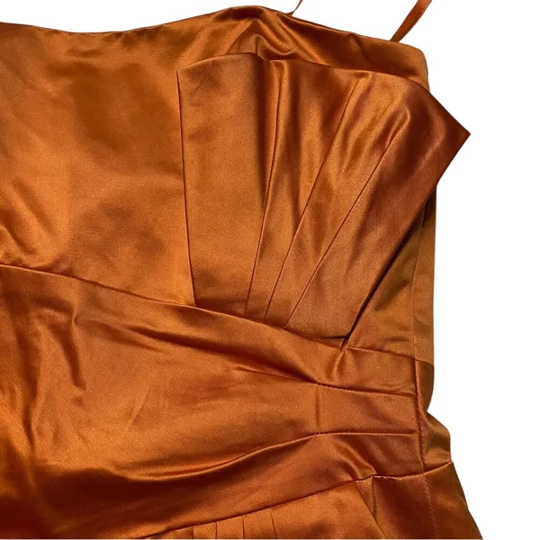 Max & Cleo Cocktail Formal Dress Size 4 Semi-formal Burnt Orange‎ Necter - Image 3