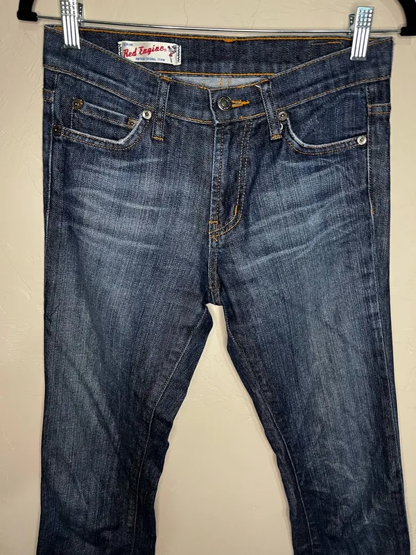 Red Engine Garnet‎ Vintage Bootcut Flare Denim Jeans - Image 3