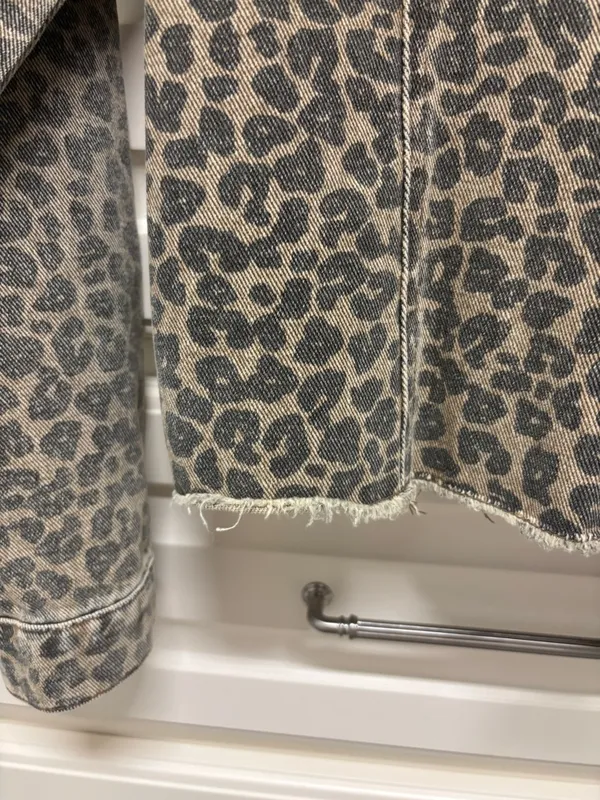Mud Pie Leopard-Print Denim Jacket - Tan & Black - Image 5
