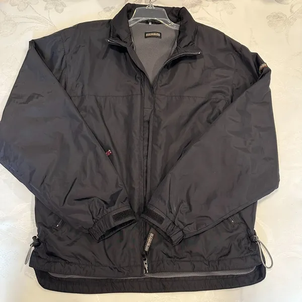 NAPAPIJRI GEOGRAPHIC Size-L‎ Mens Winter Jacket Bomber Black Insulated - Image 3