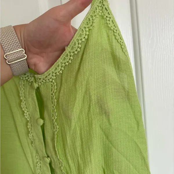 MINE boutique tank lace cami Green Size L - Image 4