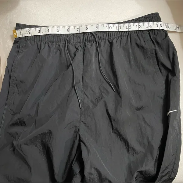 NWT Nike Windrunner High Waisted Woven Women's Black Wide Leg Pants Size M - Image 9