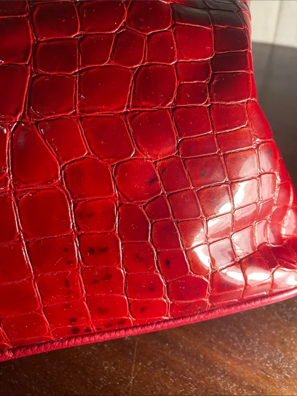 Brighton Chere Red Croc-Embossed Shoulder Bag - Image 7