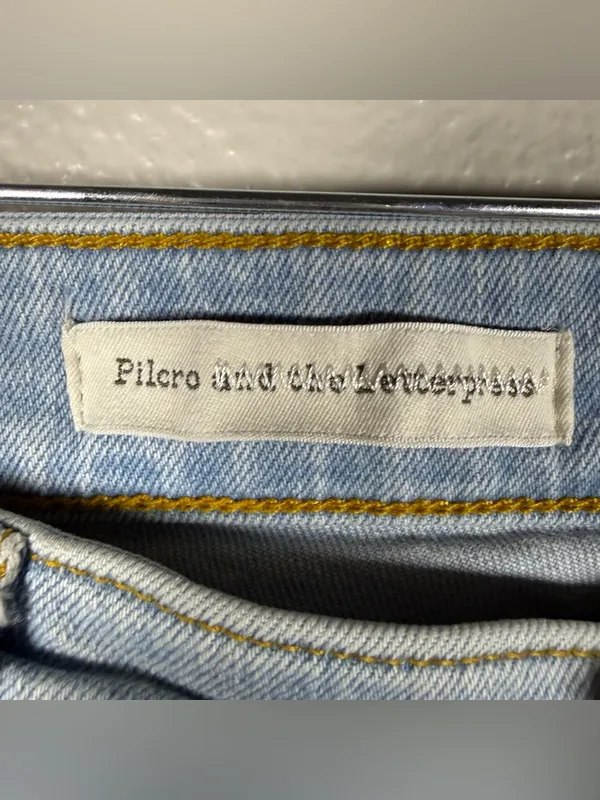 Anthropologie Pilcro Light Blue Embroidered ankle Jeans - SZ:30 - Image 10