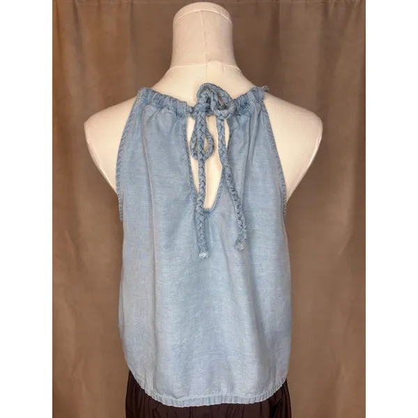 Joie Lyocell Chambray Halter Tank Minimalist Boho Top M - Image 2