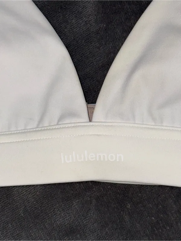 lululemon athletica White Wireless Triangle Bralette - Minimalist Design - Image 2