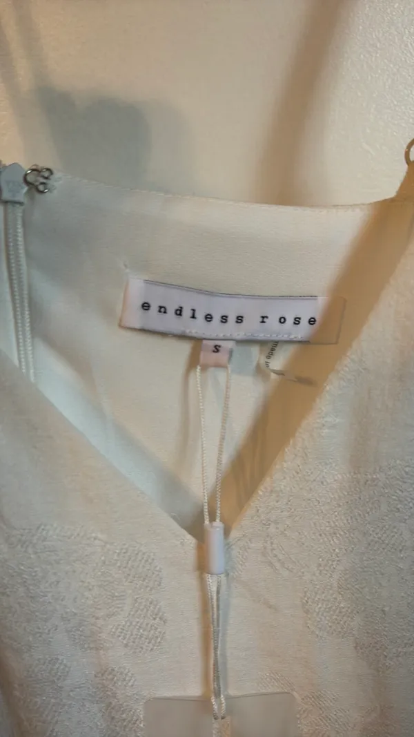 NWT White Spaghetti Strap ruffled tiered dress - Image 3