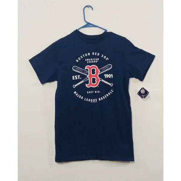 Soft As A Grape Women's T- Shirt Boston Red Sox Short Sleeve Blue Size Small - Image 2