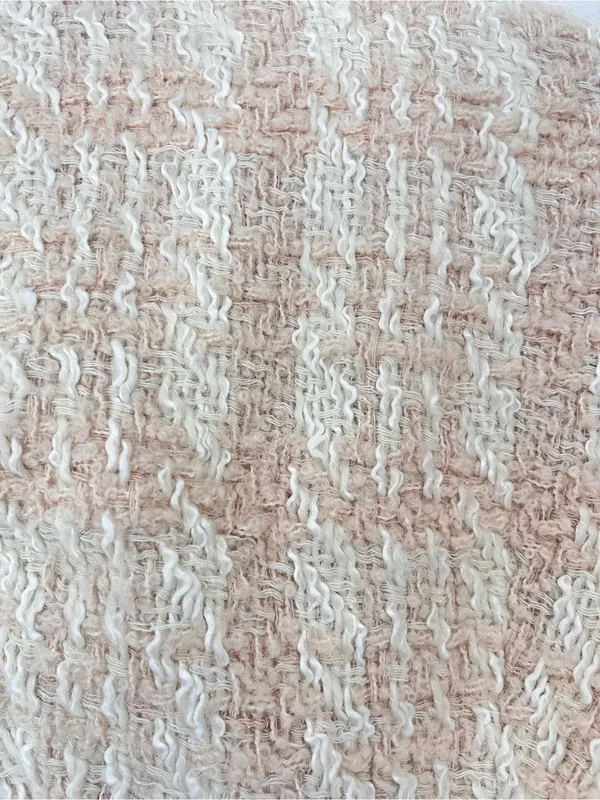 LoveShackFancy Braelyn Crop Jacket Small‎ Cream Bouclé Tweed Peplum Jacket $595 - Image 9