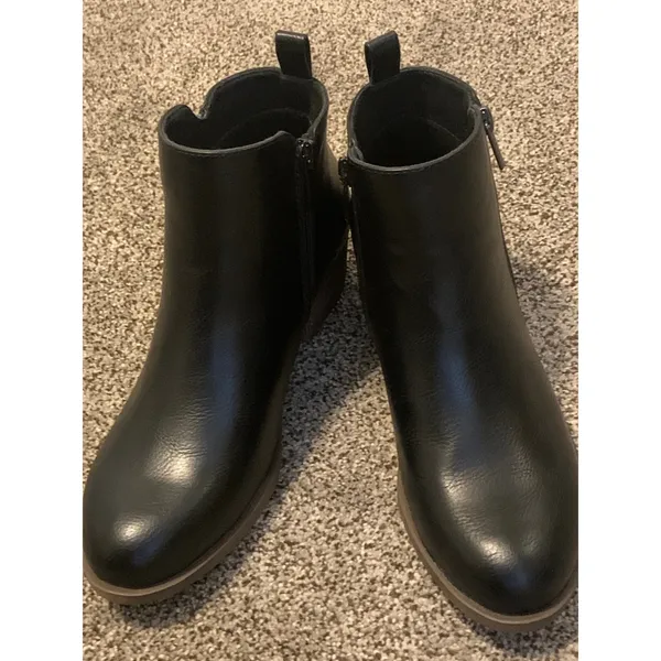 Dream Paris Ankle Boots Women 7 Black Good Block Heel Zip SDAB2440W - Image 2