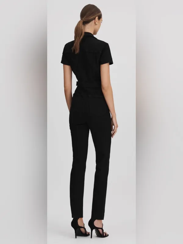 Good‎ American Black Good American Denim Jumpsuit size xs NWT - Image 2