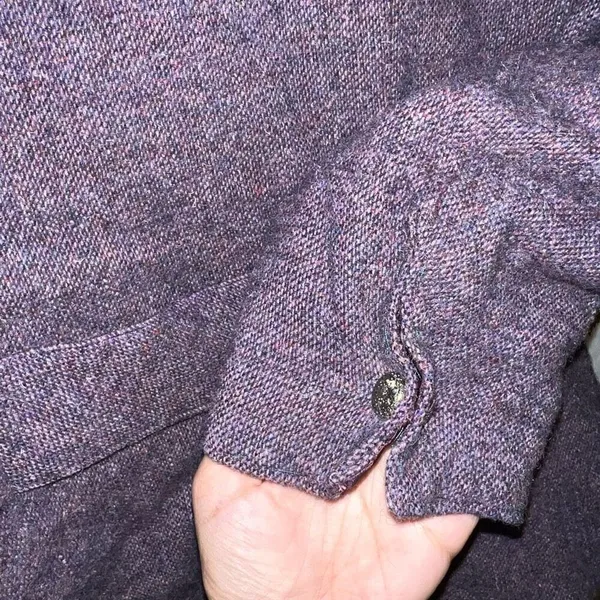 Wool coat purple red blend blazer jacket size S - Image 7