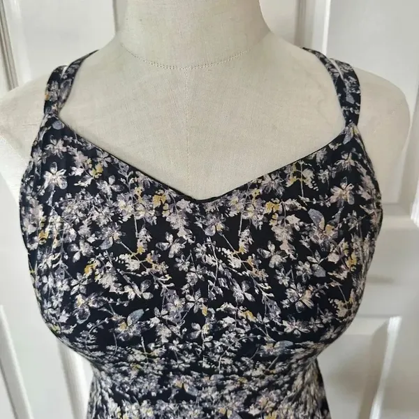 Kimchi Blue Scarlett Fit + Flare Black Floral Dress - Image 4