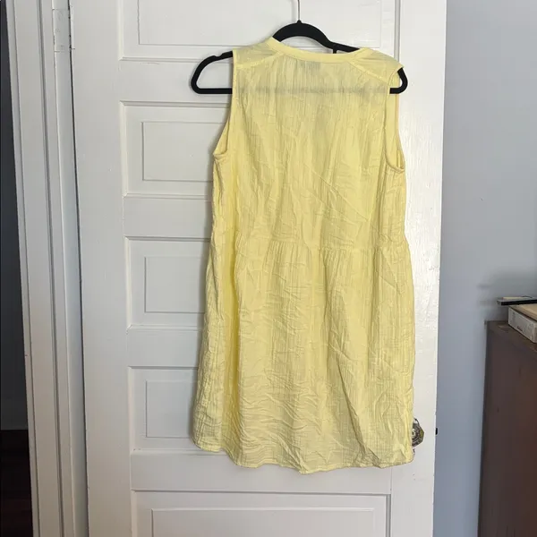 Butter Yellow Sleeveless Gauze Dress by Gap - Image 4