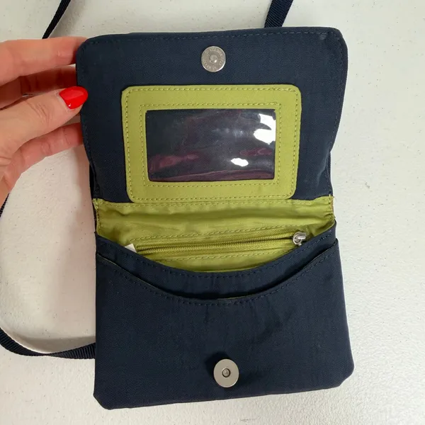 Baggallini Pacific Petite Crossbody Bag Navy Nylon Travel Belt Bag Adjustable - Image 8