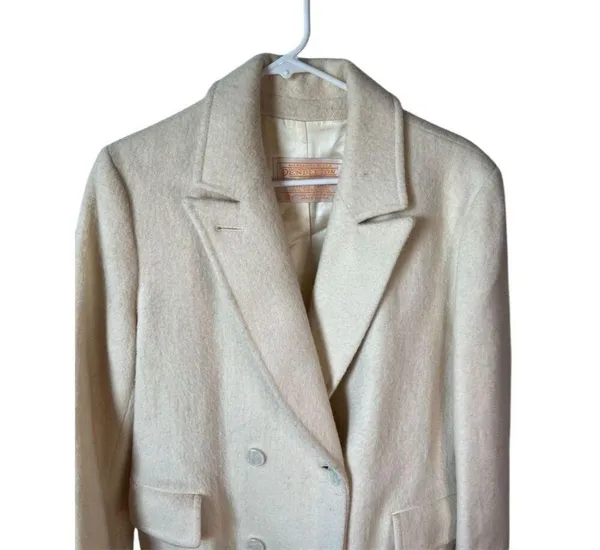 Pendleton Women's Long Wool Overcoat Beige Double-Breasted Size M Standa… - Image 3