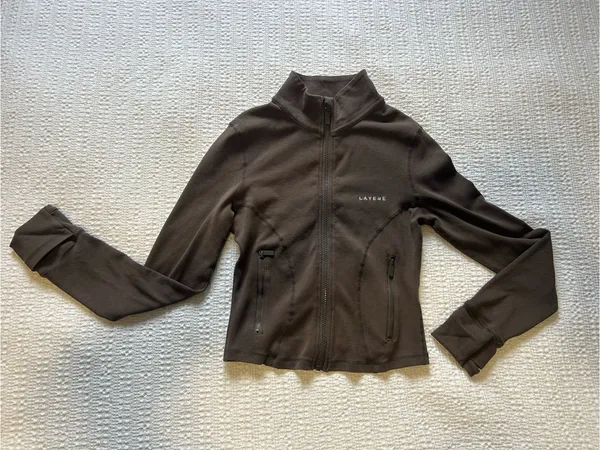 Layere Organic Cotton Espresso Brown zip jacket - Image 2