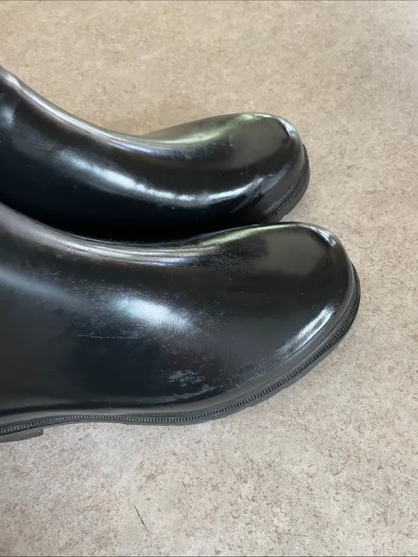 Capelli of New York Black Glossy Short Rain Boots - Image 9