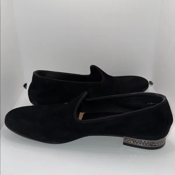 Pedro Garcia Garan Loafers w Swarovski Crystals Black Suede Women’s EU 8 US 8 - Image 9