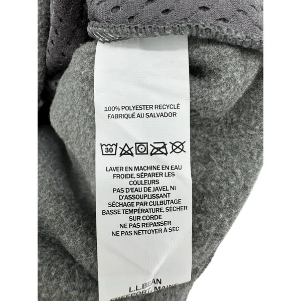 LL Bean Women's Gray Fleece Full Zip Jacket Pocket Size‎ Small Regular - Image 5