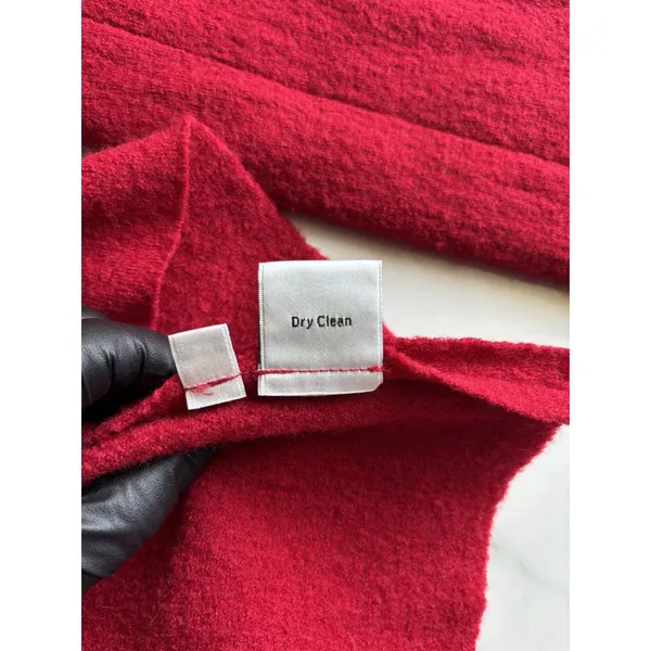 CAbi Red 100% Merino Wool Belted Wrap Cardigan Jacket Sweater Belt M Style 167 - Image 10
