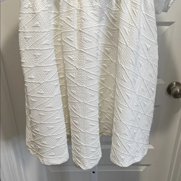 Free People Violet‎ Mini Dress White Puff Sleeve Bow Back NWT M - Image 6