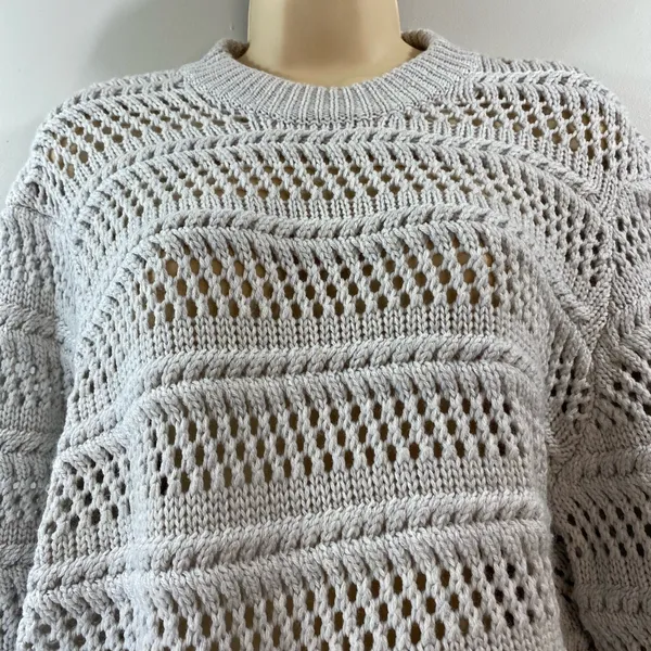 Wilfred Marino Wool Chunky Open-Knit Sweater Size M - Image 3