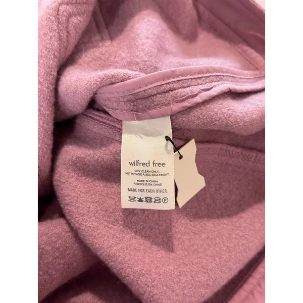 Aritzia Wilfred Free Womens Shirt Jacket Pink Autumn Merino Wool Shacket Small - Image 11