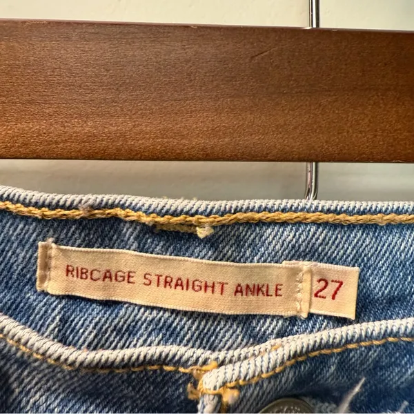 Levi’s‎ Ribcage Straight Ankle Jean High Waist Button Fly Medium Wash 27x27 - Image 4