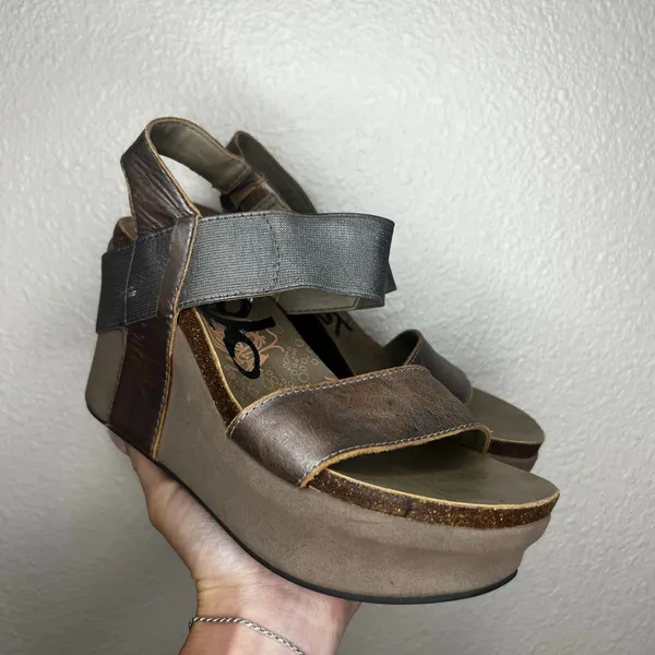 OTBT Bushnell Leather Platform Wedge sandal WOMENS 6.5 - Image 2
